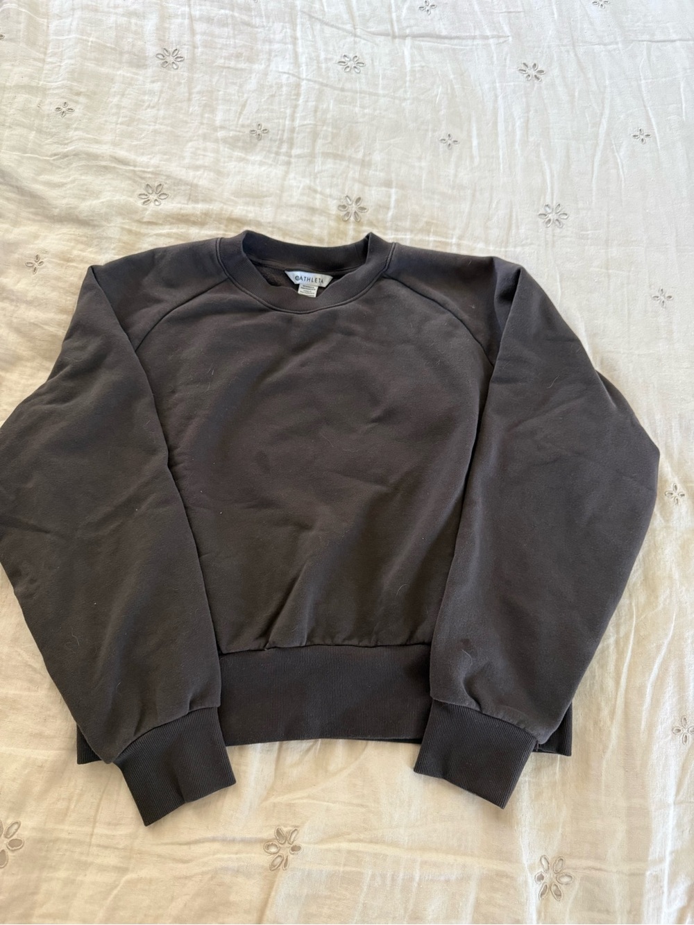 athleta terry cropped sweatshirt
